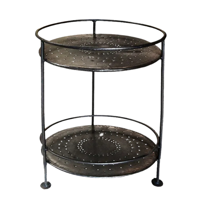 Iron 2 Tiered Round Table