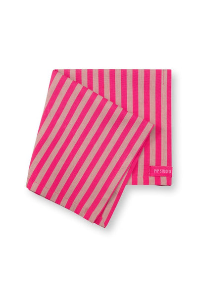 Napkins Pink Stripes (4 Set)