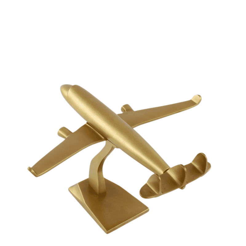 Aeroplane on Stand Gold