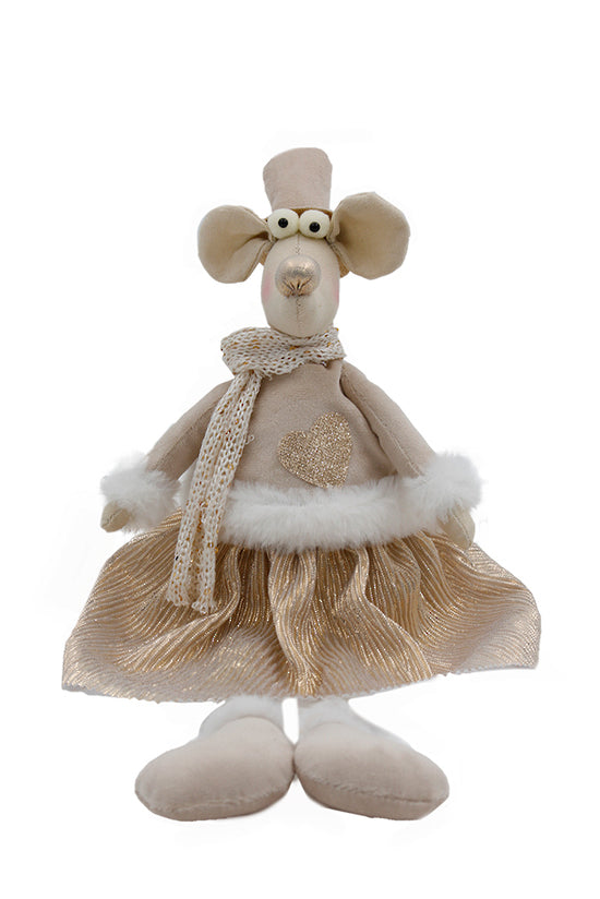 Ada Sitting Mouse Girl Champagne Shimmer