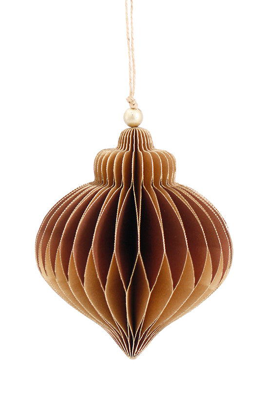 Honeycomb Paper Finial Gold/Copper 12cm