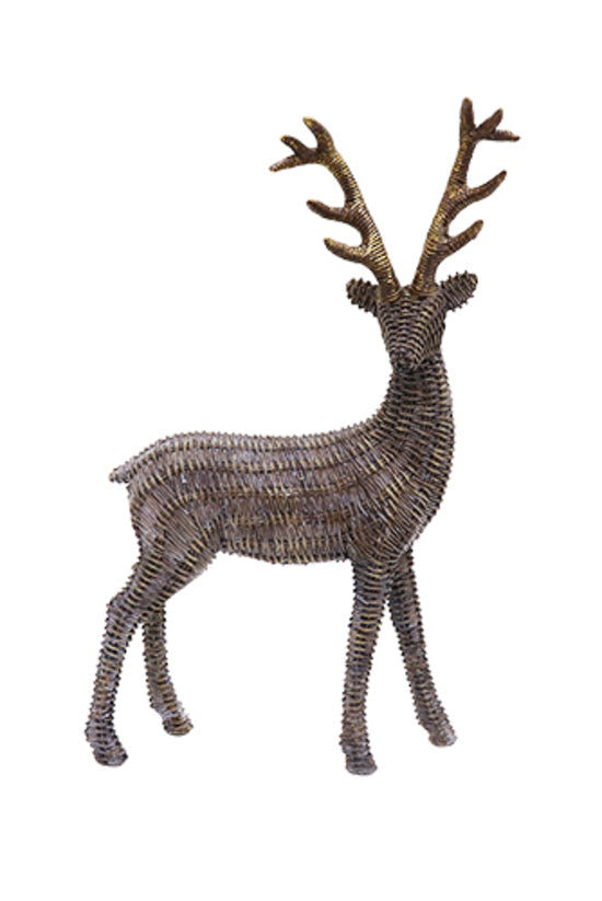 Rattan Look Standing Deer