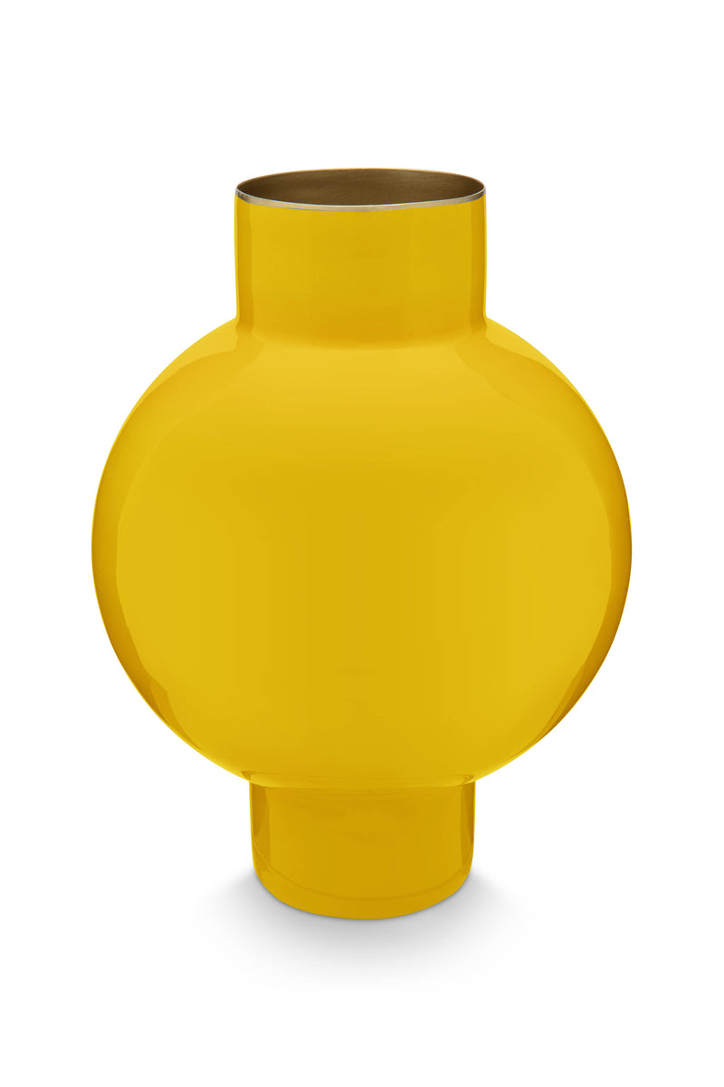 Vase Bulb - Metal Yellow 18x24cm