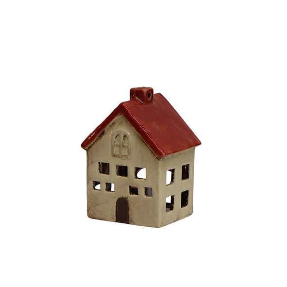 Villa Tea Light House Red White