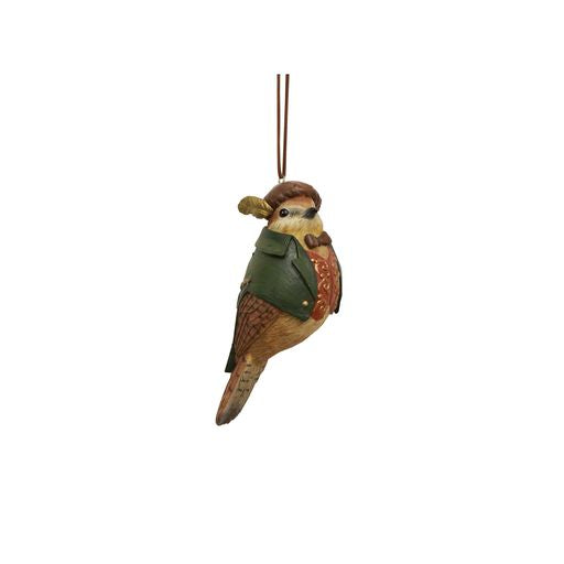 Marvin Bird Green Coat Hanging Decoration